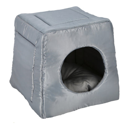 CAMA PARA MASCOTAS TIPO IGLU MARENGO,CORDERITO GRIS