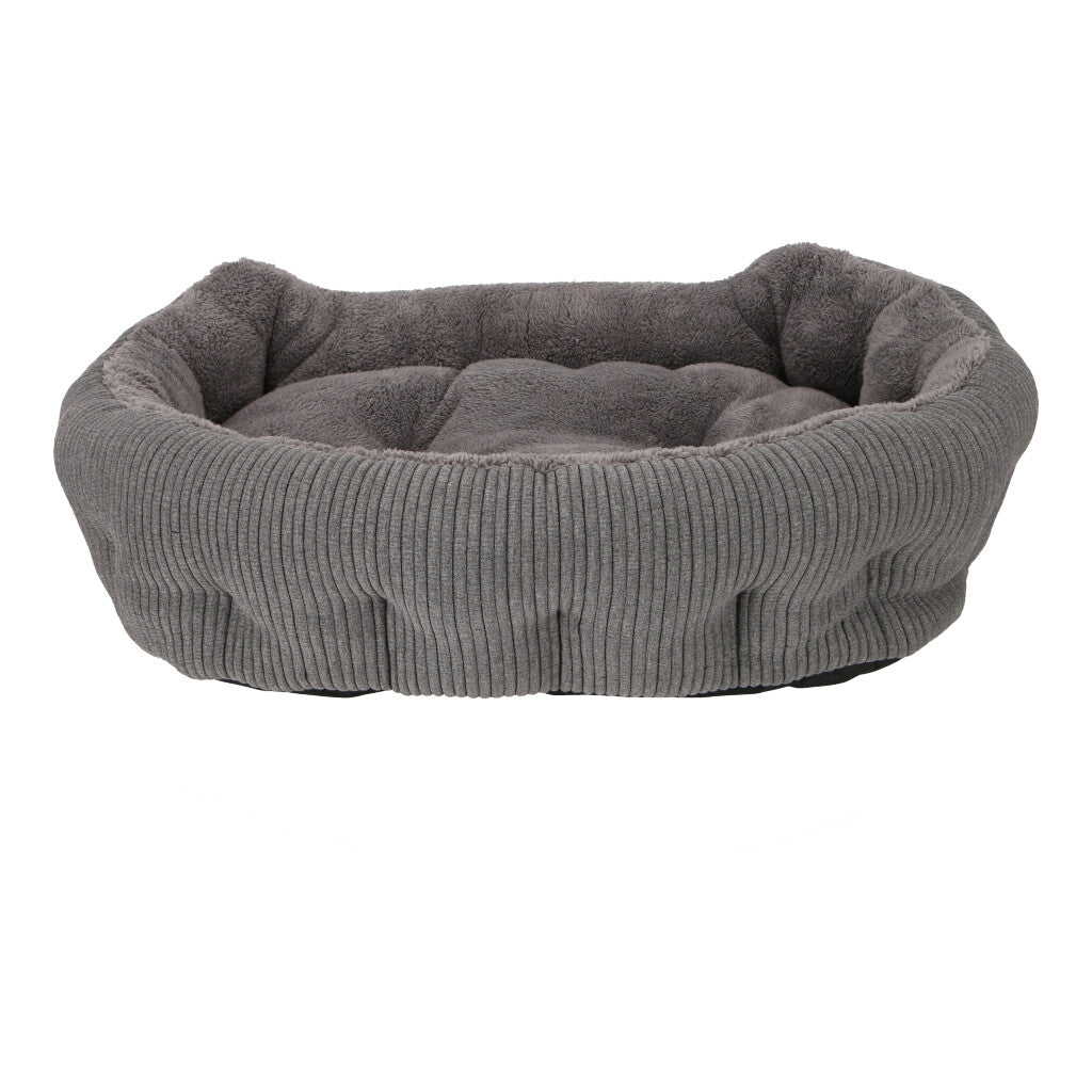 CAMA PARA MASCOTA ECO SOFT PLOMO DISEÑO, CORDERITO GRIS