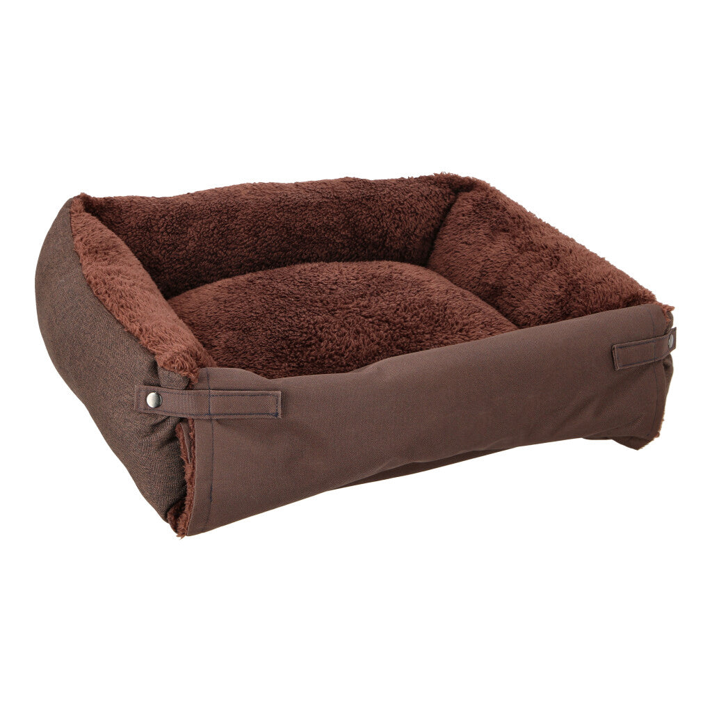 CAMA PARA MASCOTA KING SOFT TELA DISEÑO CAFÉ