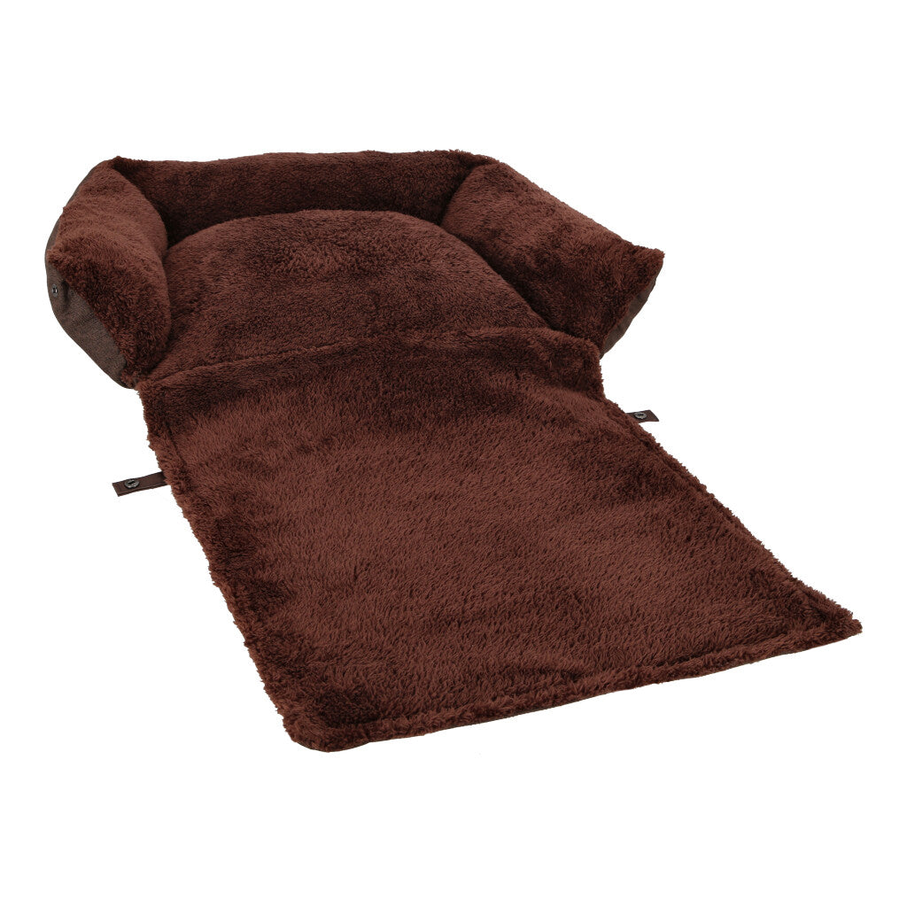 CAMA PARA MASCOTA KING SOFT TELA DISEÑO CAFÉ