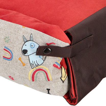 CAMA PARA MASCOTA KING SOFT TELA DISEÑO ESTAMPADA